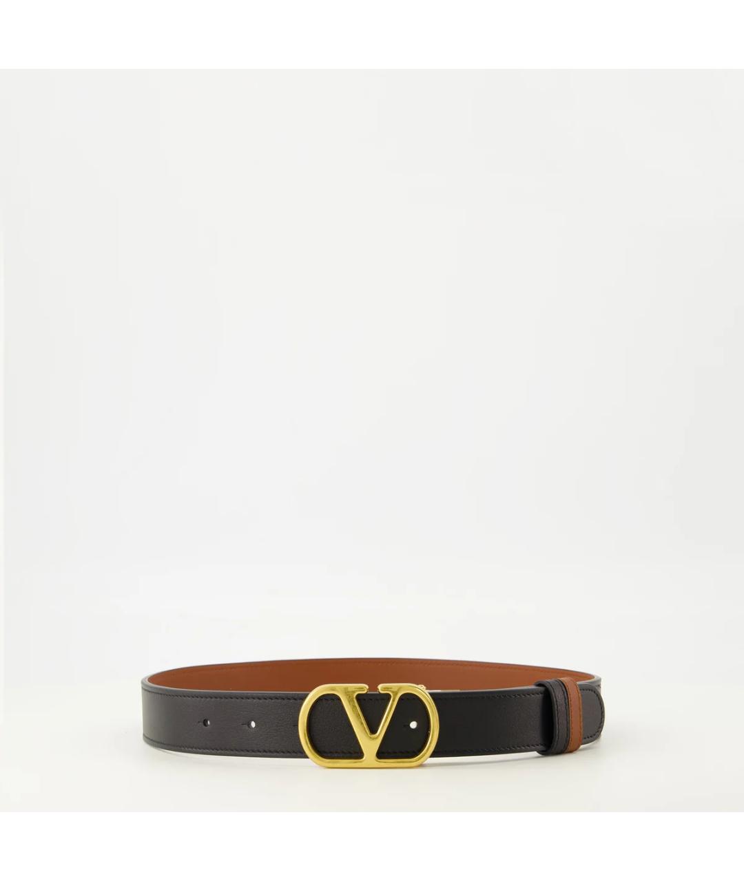 VALENTINO Коричневый кожаный ремень, фото 3