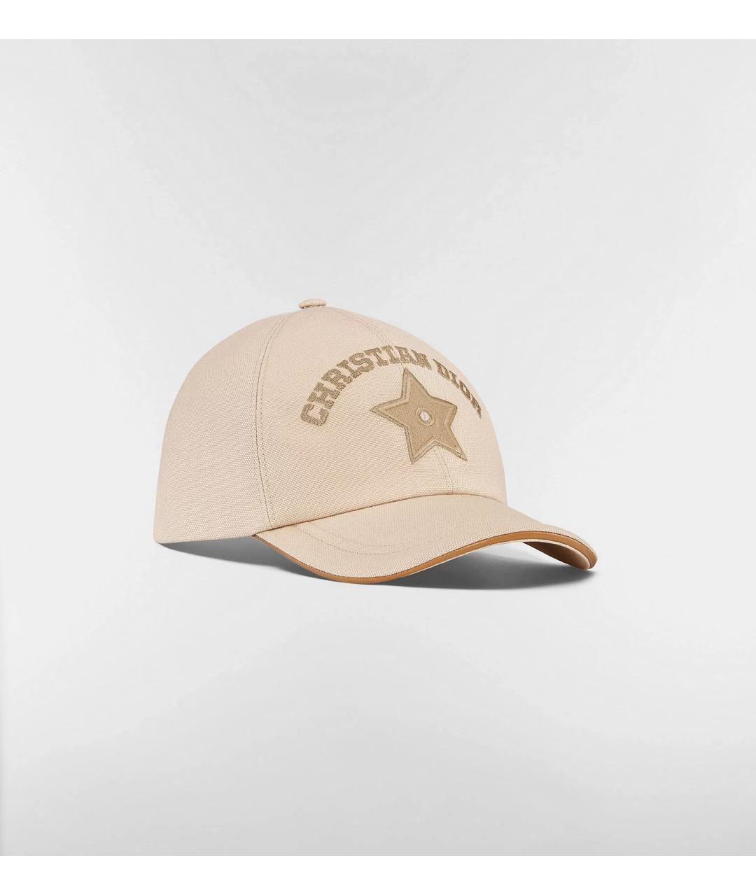 CHRISTIAN DIOR Бежевая хлопковая кепка, фото 5