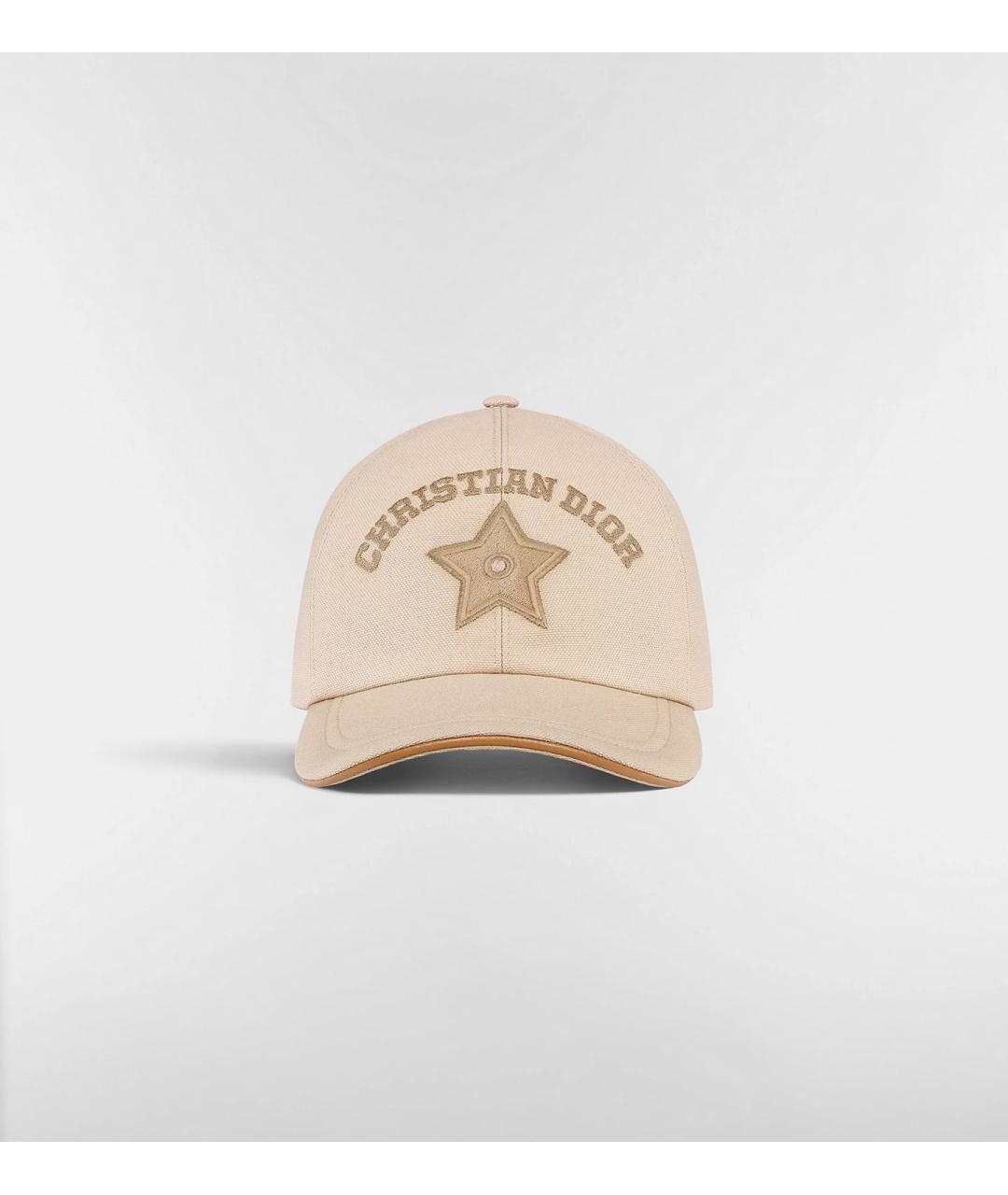 CHRISTIAN DIOR Бежевая хлопковая кепка, фото 3
