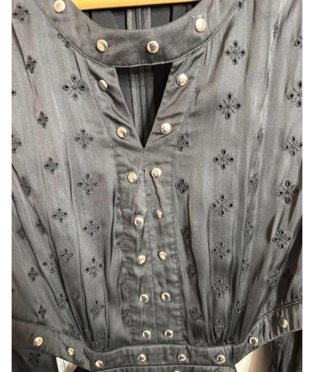 MAJE Черное полиэстеровое платье, фото 3