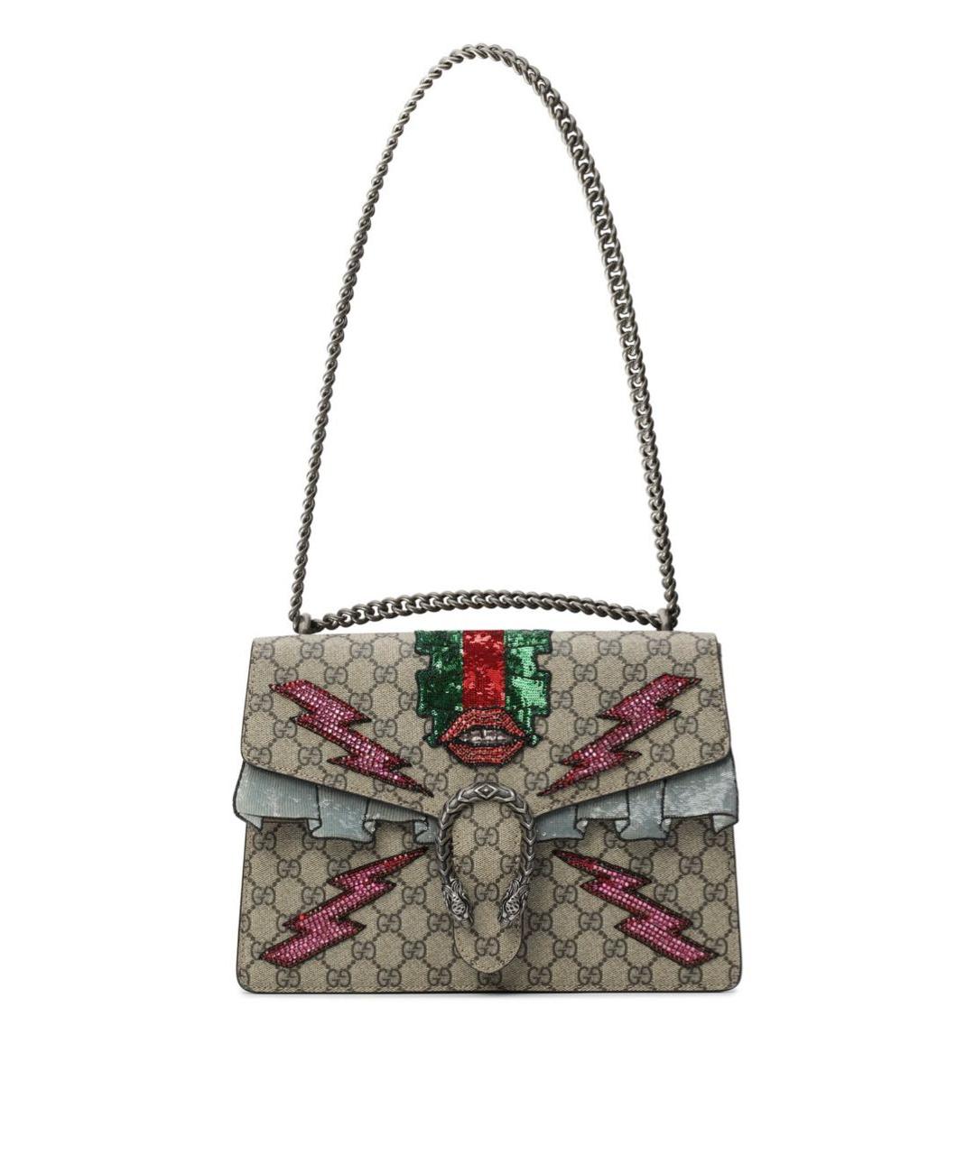 GUCCI Бежевая замшевая сумка через плечо, фото 2