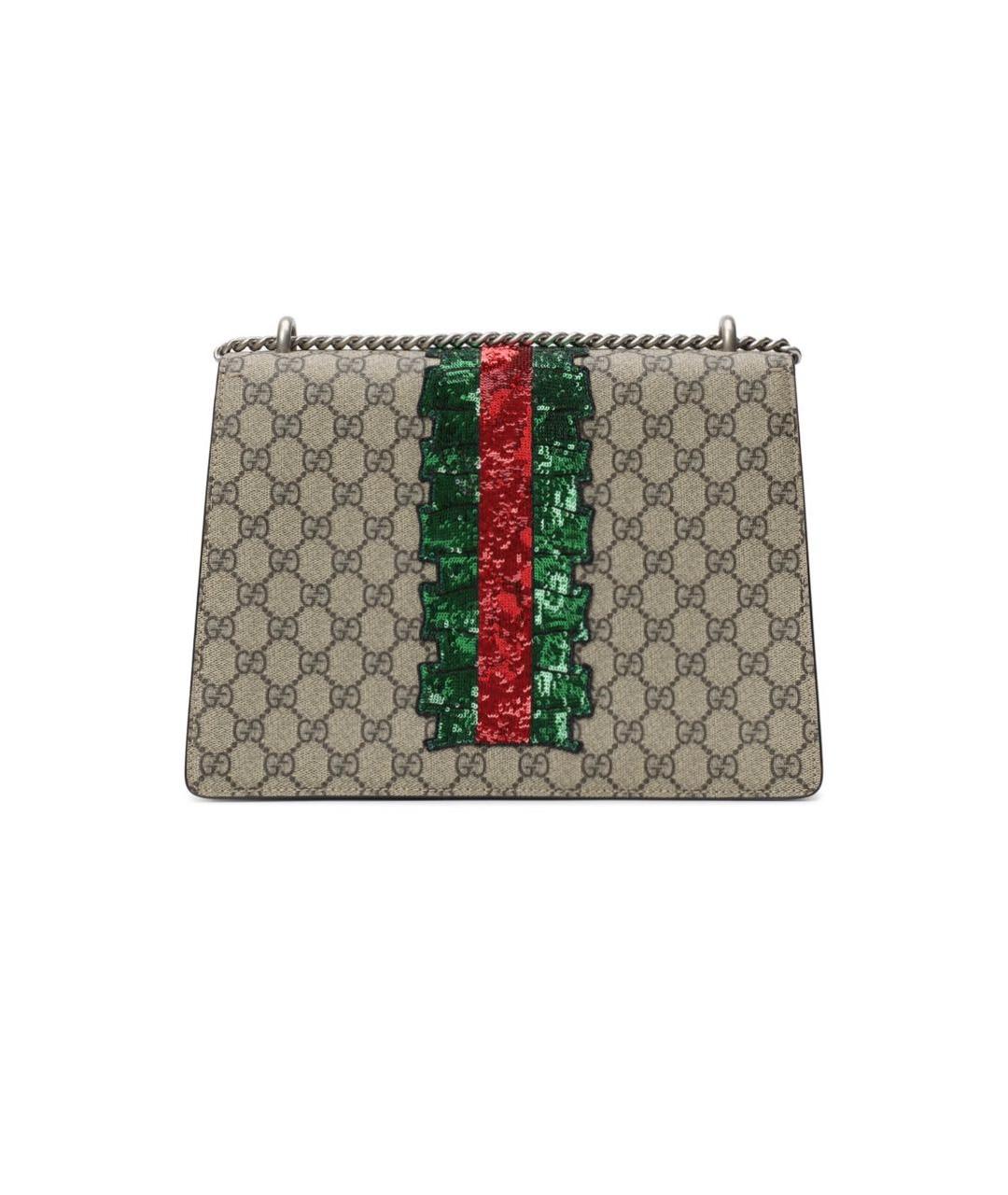 GUCCI Бежевая замшевая сумка через плечо, фото 4