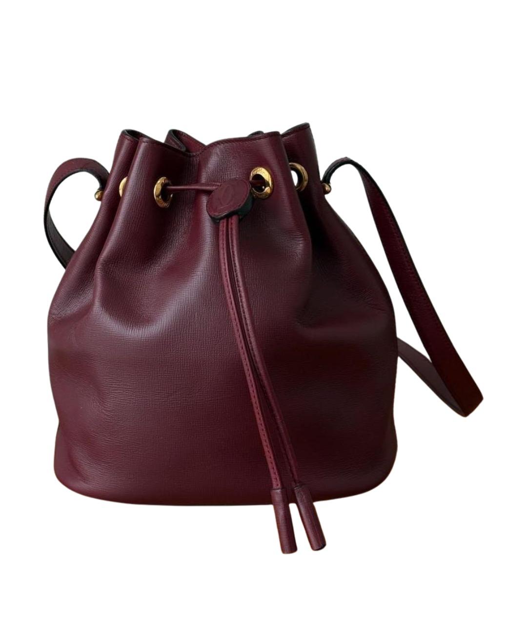 CARTIER Бордовая кожаная сумка тоут, фото 1