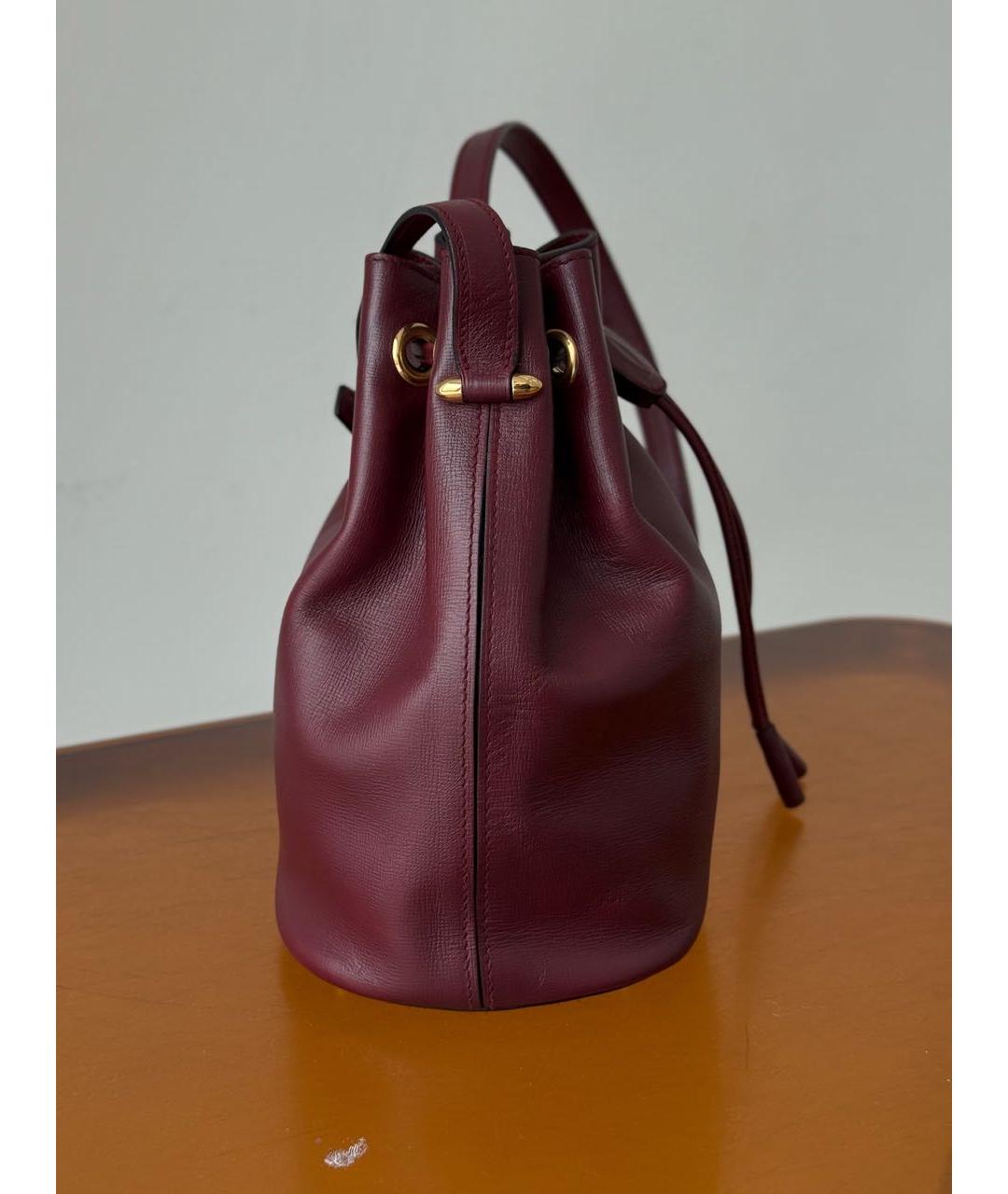 CARTIER Бордовая кожаная сумка тоут, фото 4