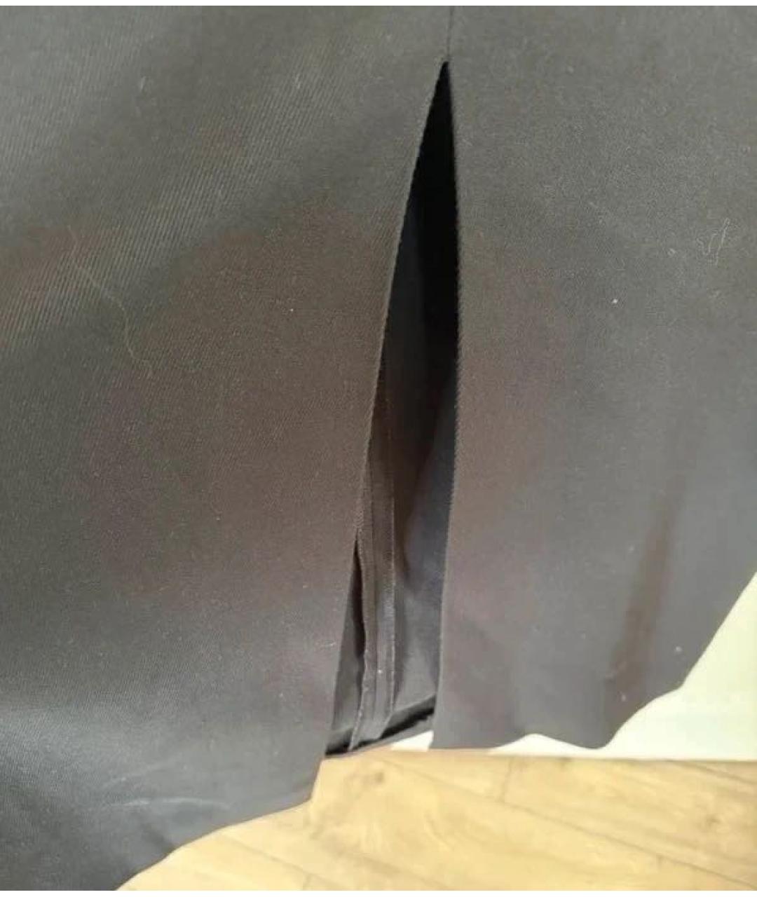 HUGO Черная полиэстеровая юбка макси, фото 3