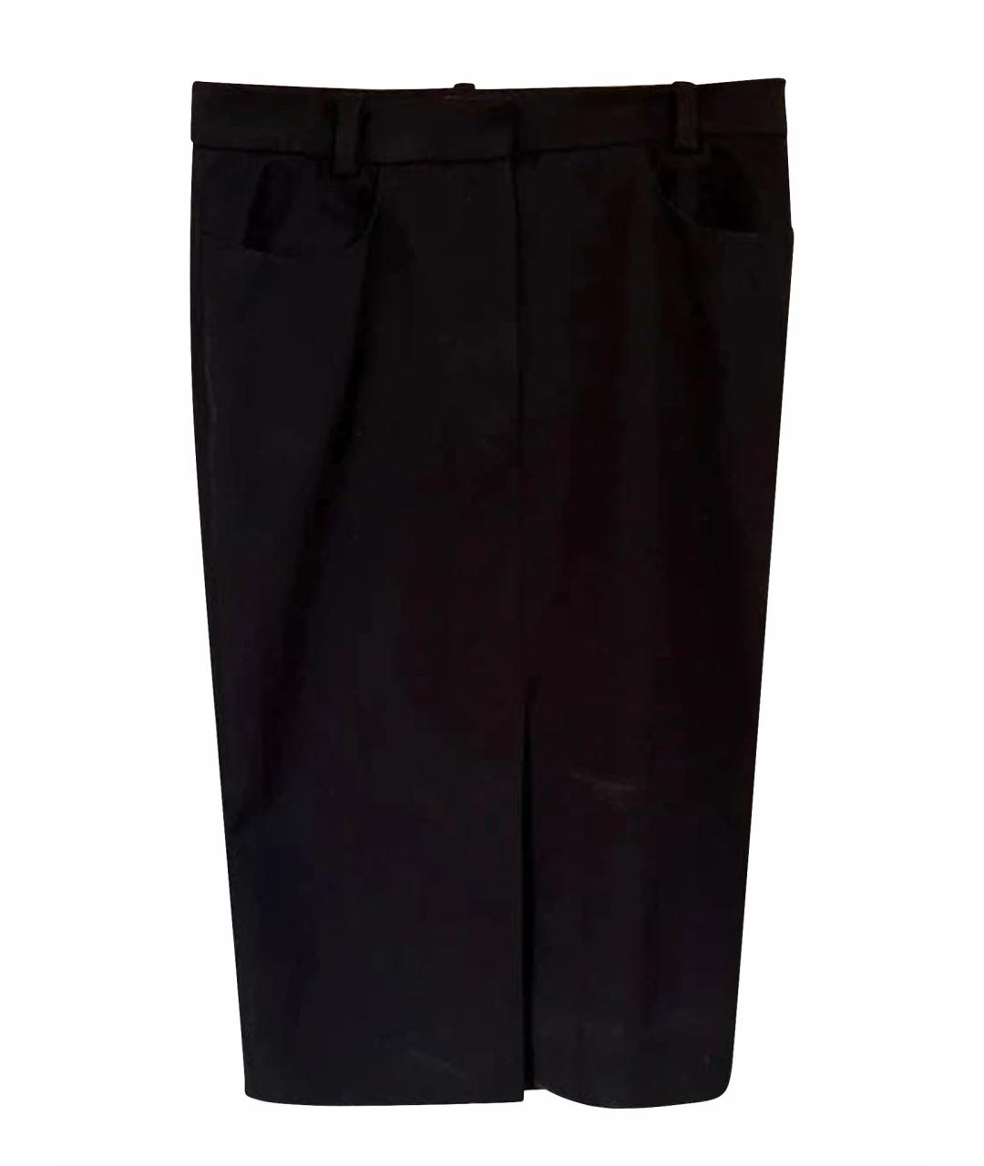 HUGO Черная полиэстеровая юбка макси, фото 1