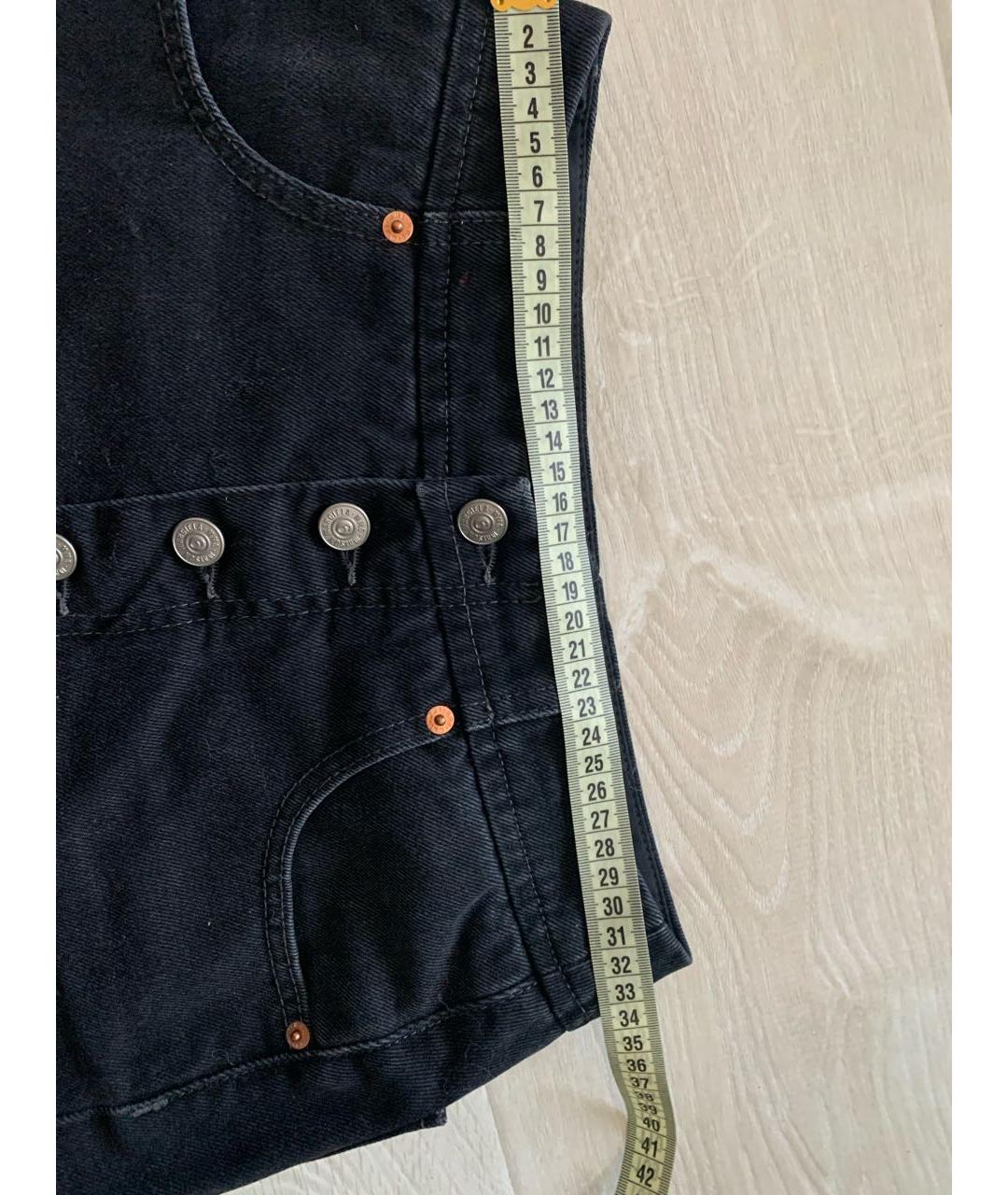 MM6 MAISON MARGIELA Черная хлопковая юбка мини, фото 7