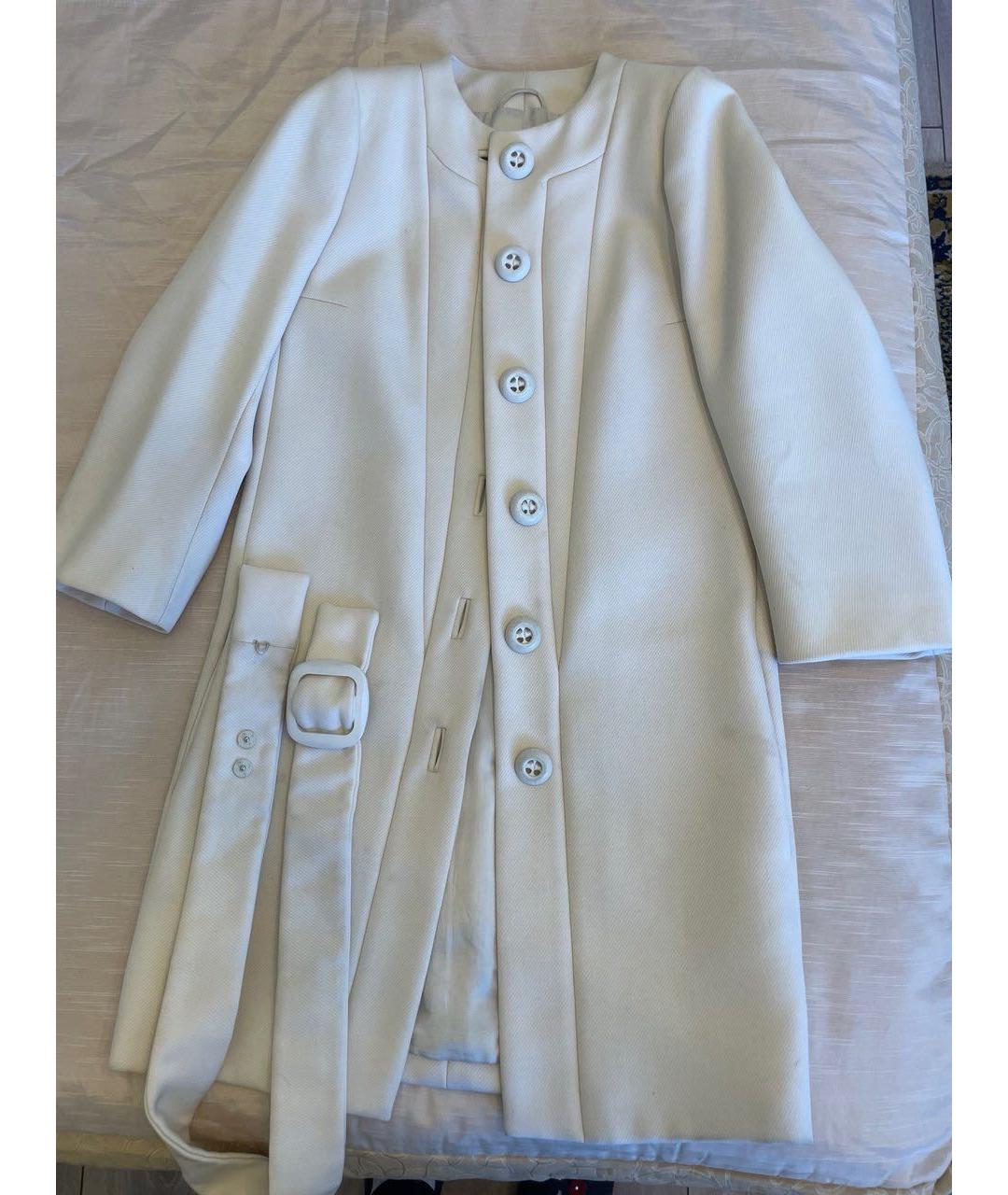 PRADA Белое шерстяное пальто, фото 6