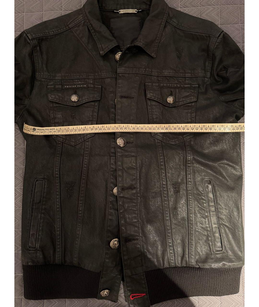 PHILIPP PLEIN Антрацитовая деним куртка, фото 6