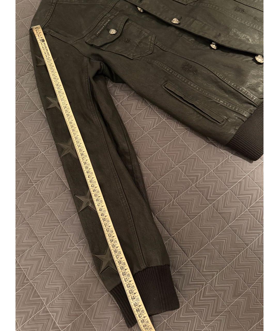 PHILIPP PLEIN Антрацитовая деним куртка, фото 7