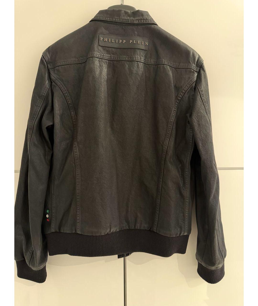 PHILIPP PLEIN Антрацитовая деним куртка, фото 2