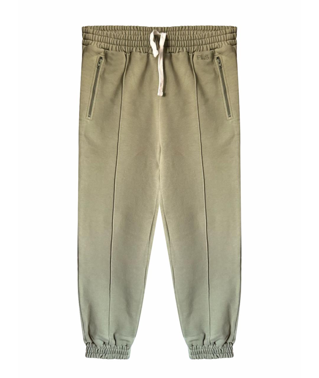 PHILOSOPHY DI LORENZO SERAFINI Зеленые хлопковые спортивные брюки и шорты, фото 1