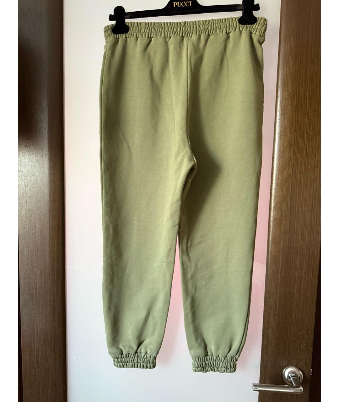 PHILOSOPHY DI LORENZO SERAFINI Зеленые хлопковые спортивные брюки и шорты, фото 2