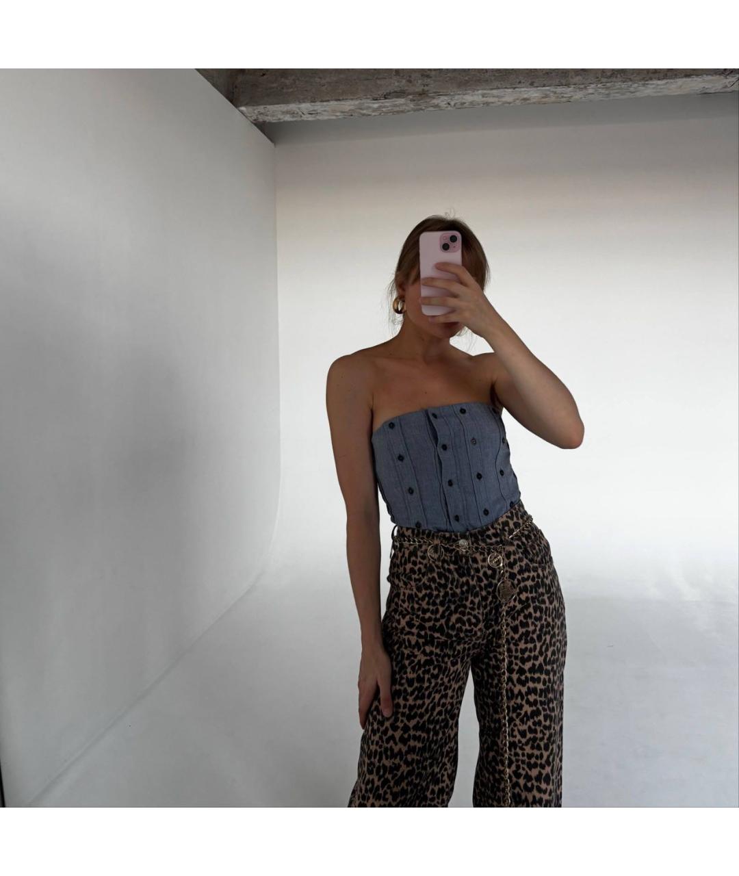 DOLCE&GABBANA Голубой хлопковый корсет, фото 3