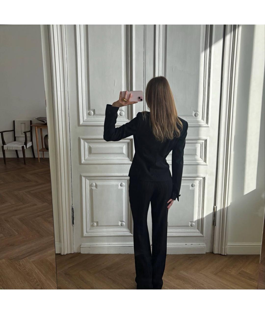 ROBERTO CAVALLI Черный шерстяной жакет/пиджак, фото 3