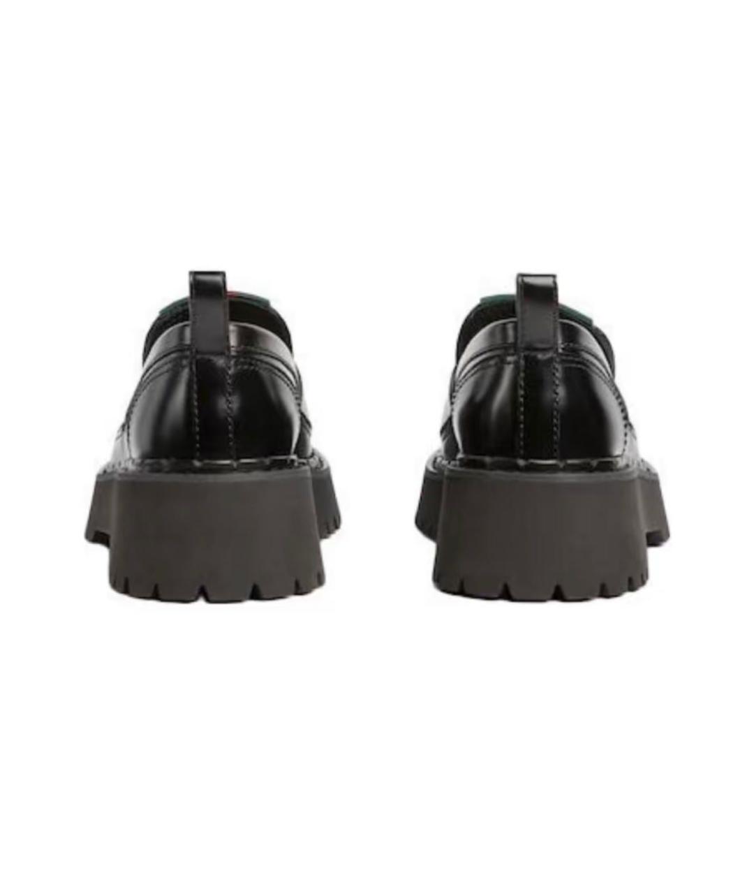 GUCCI Черные лоферы из лакированной кожи, фото 4