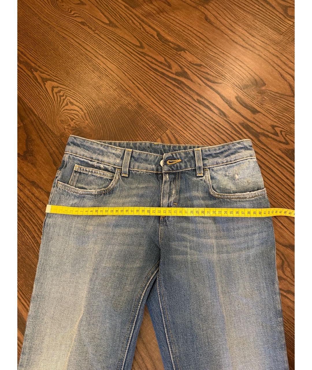 GUCCI Синие хлопковые джинсы клеш, фото 5