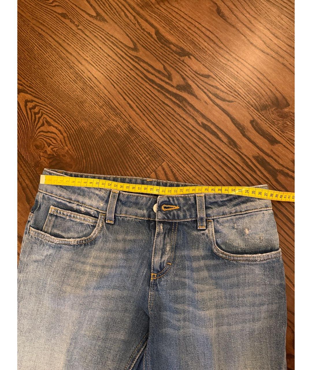 GUCCI Синие хлопковые джинсы клеш, фото 4