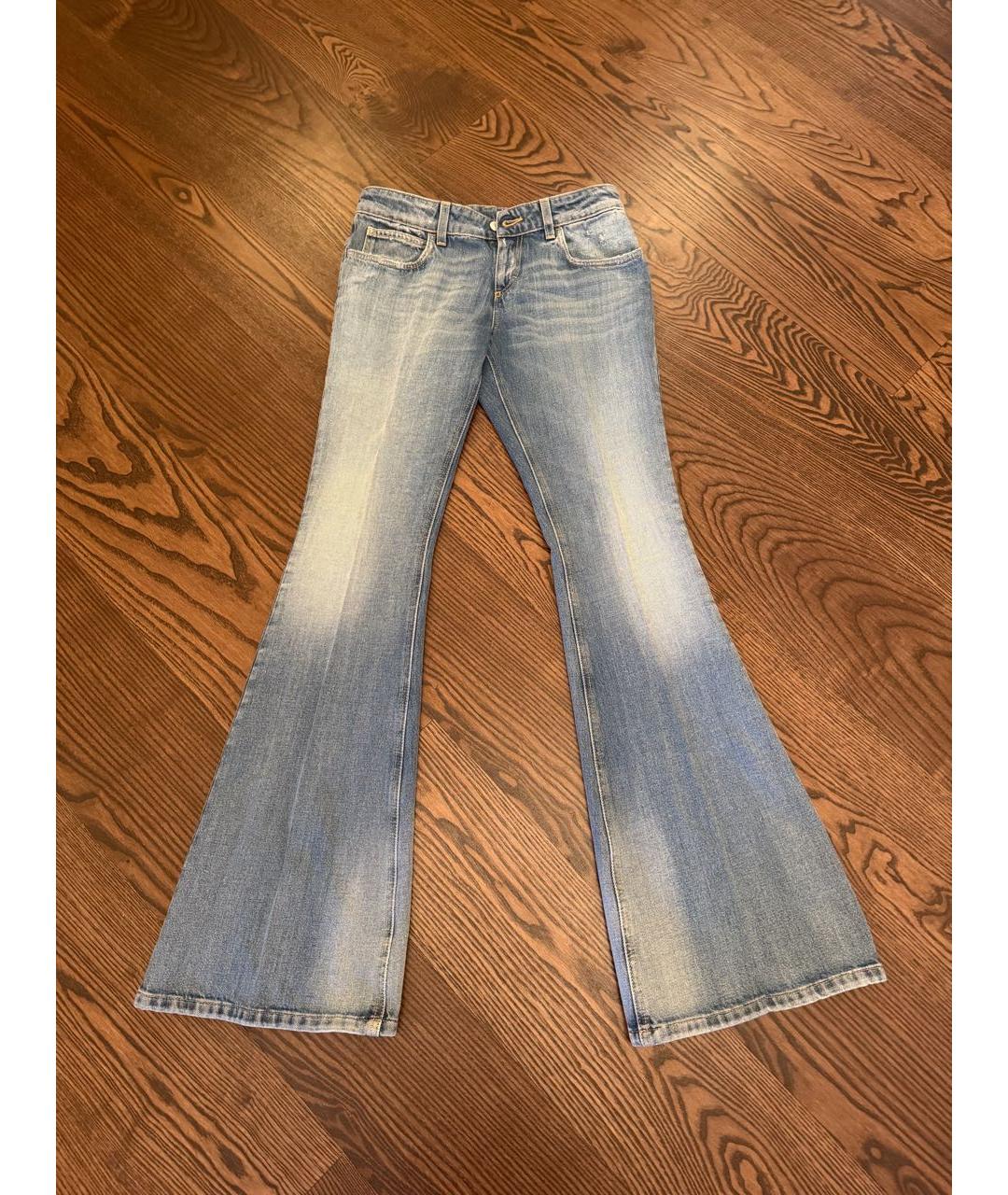 GUCCI Синие хлопковые джинсы клеш, фото 7