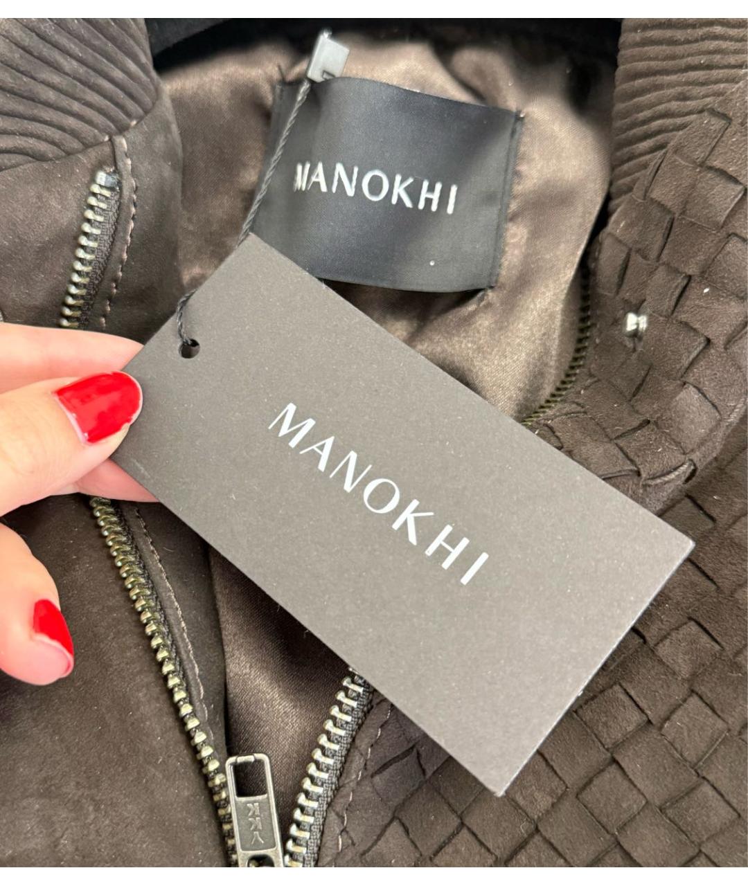 MANOKHI Коричневая замшевая куртка, фото 4