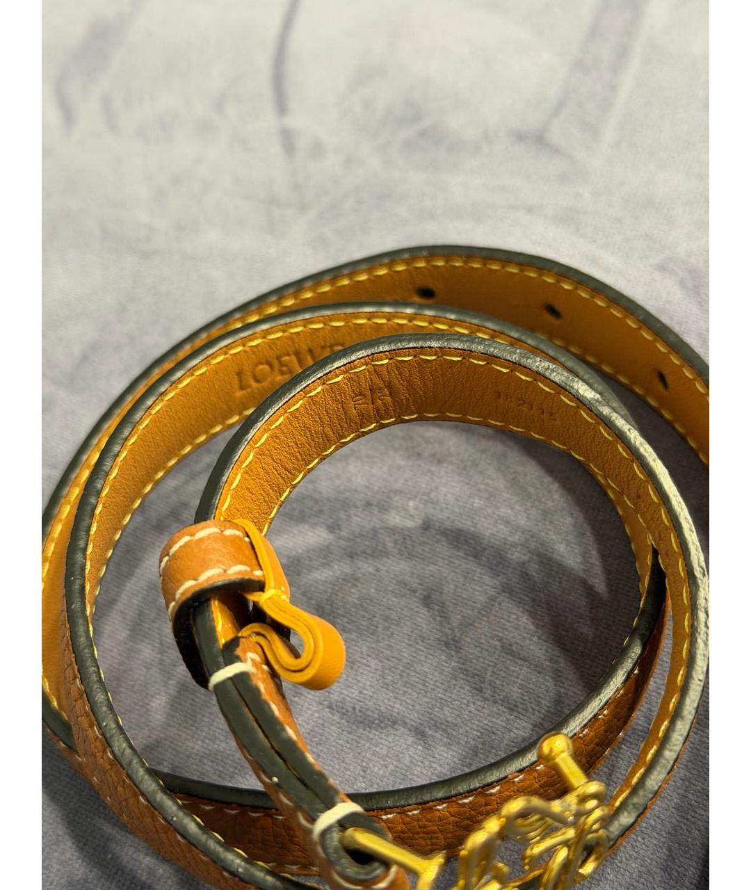 LOEWE Коричневый кожаный ремень, фото 3