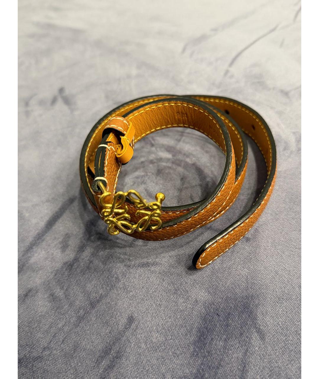 LOEWE Коричневый кожаный ремень, фото 2