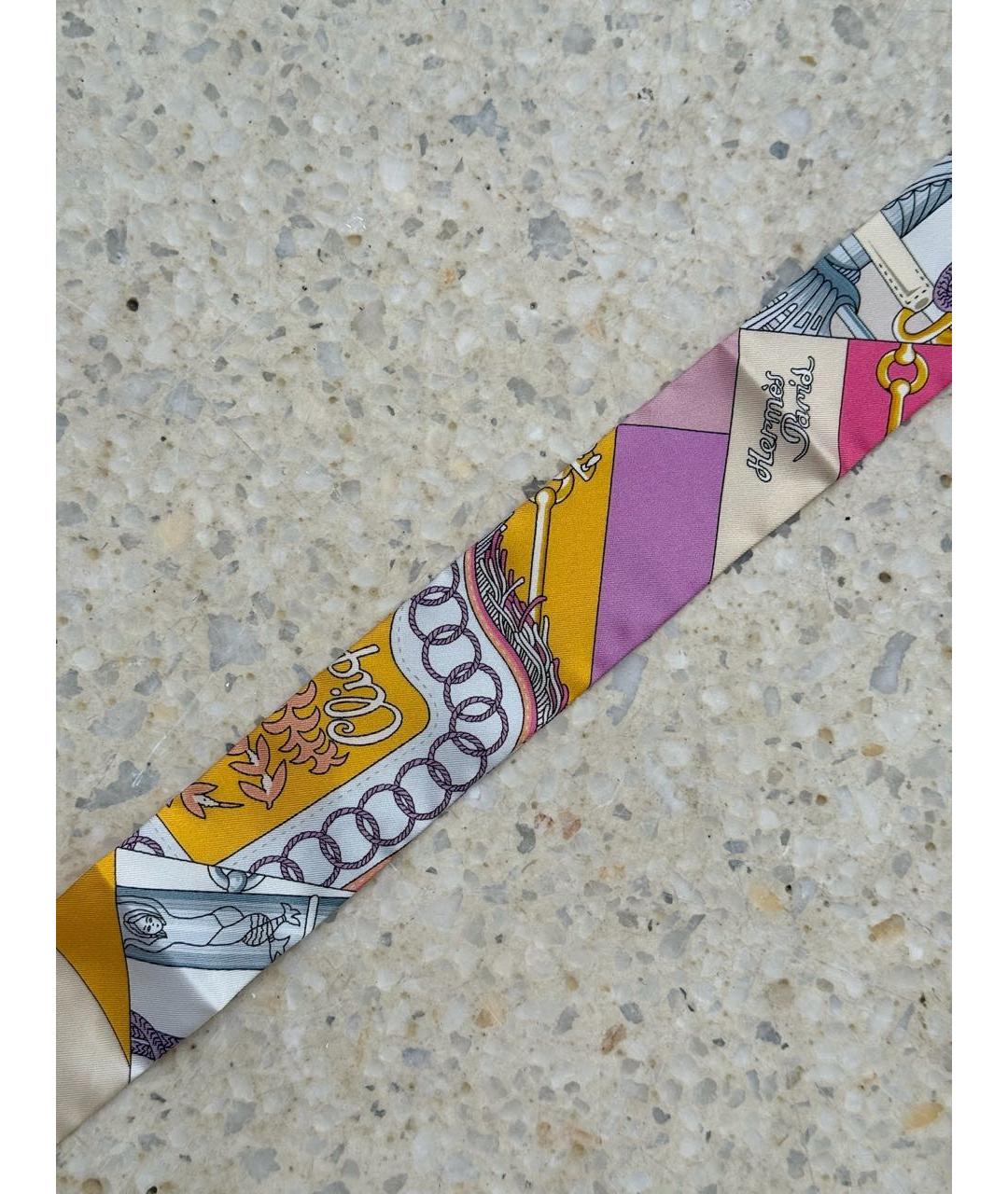 HERMES Мульти шелковый платок, фото 7