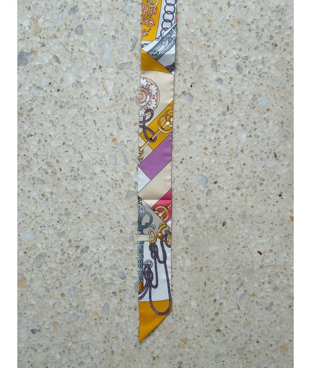 HERMES Мульти шелковый платок, фото 3