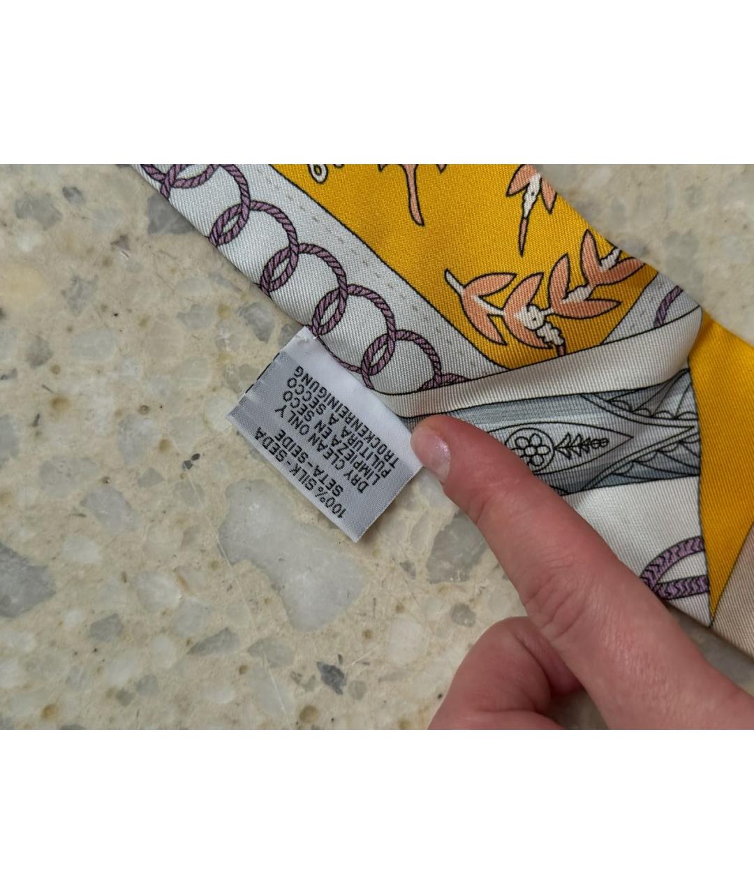 HERMES Мульти шелковый платок, фото 5