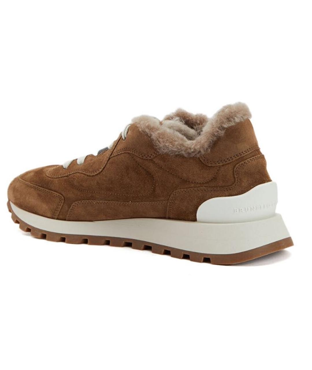 BRUNELLO CUCINELLI Коричневые замшевые кроссовки, фото 3