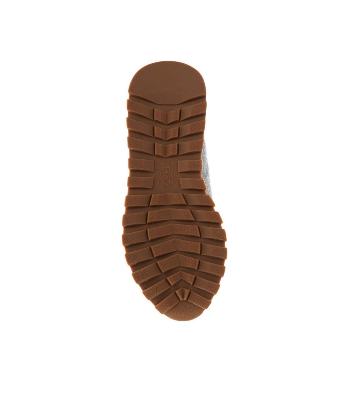 BRUNELLO CUCINELLI Серые текстильные кроссовки, фото 5