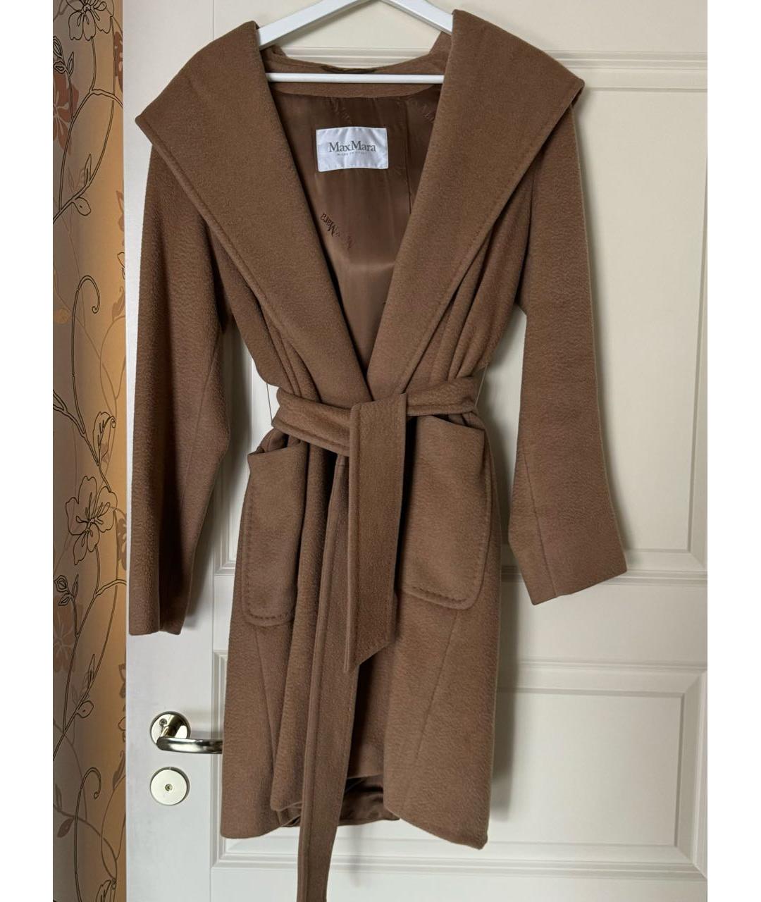 MAX MARA Бежевое шерстяное пальто, фото 7