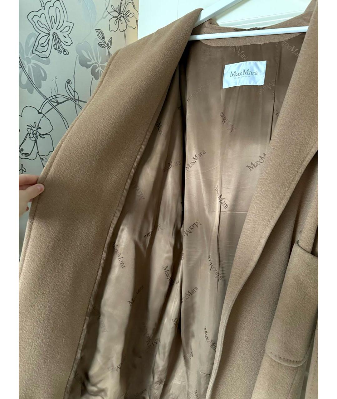 MAX MARA Бежевое шерстяное пальто, фото 3