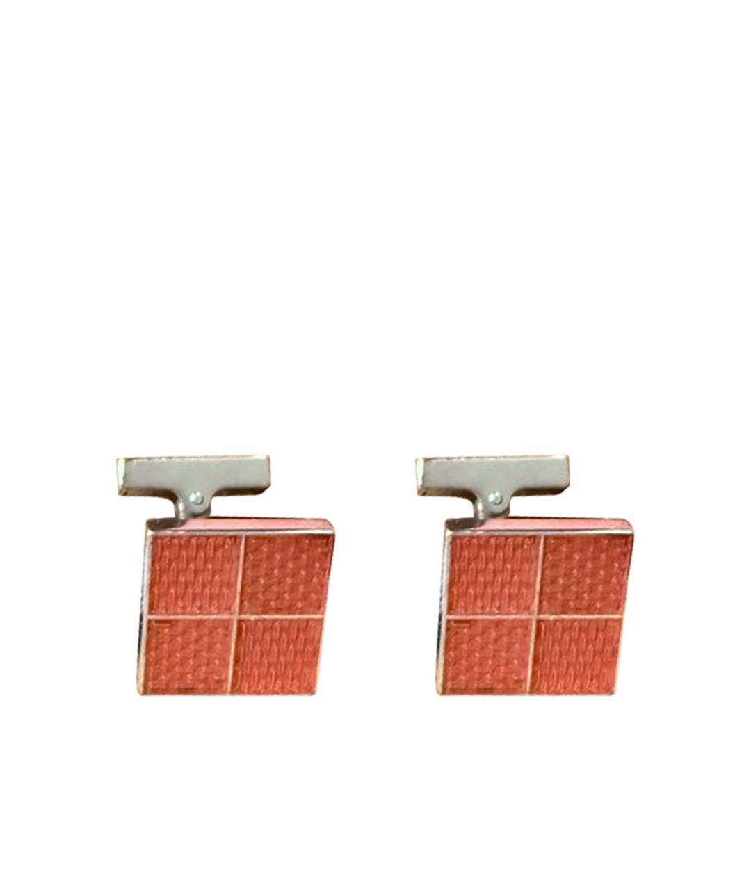LOUIS VUITTON Коралловые серебряные запонки, фото 1