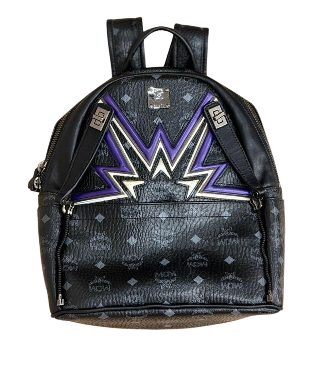 MCM Черный кожаный рюкзак, фото 1