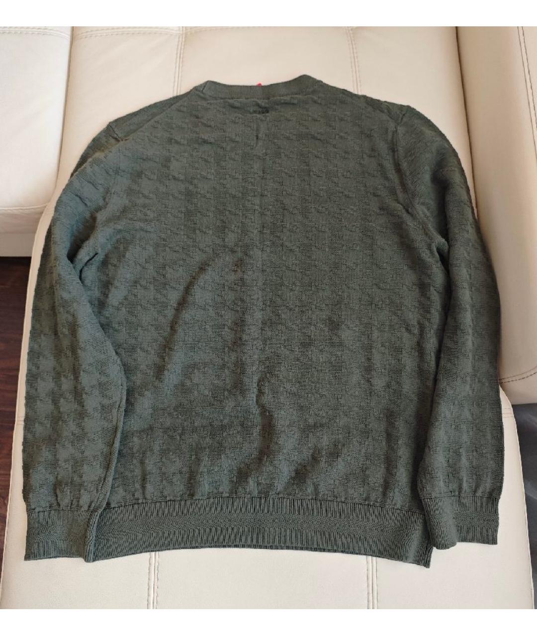 HUGO Хаки хлопковый джемпер / свитер, фото 2