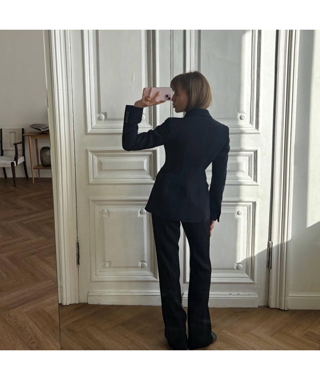 DOLCE&GABBANA Темно-синий шерстяной жакет/пиджак, фото 4