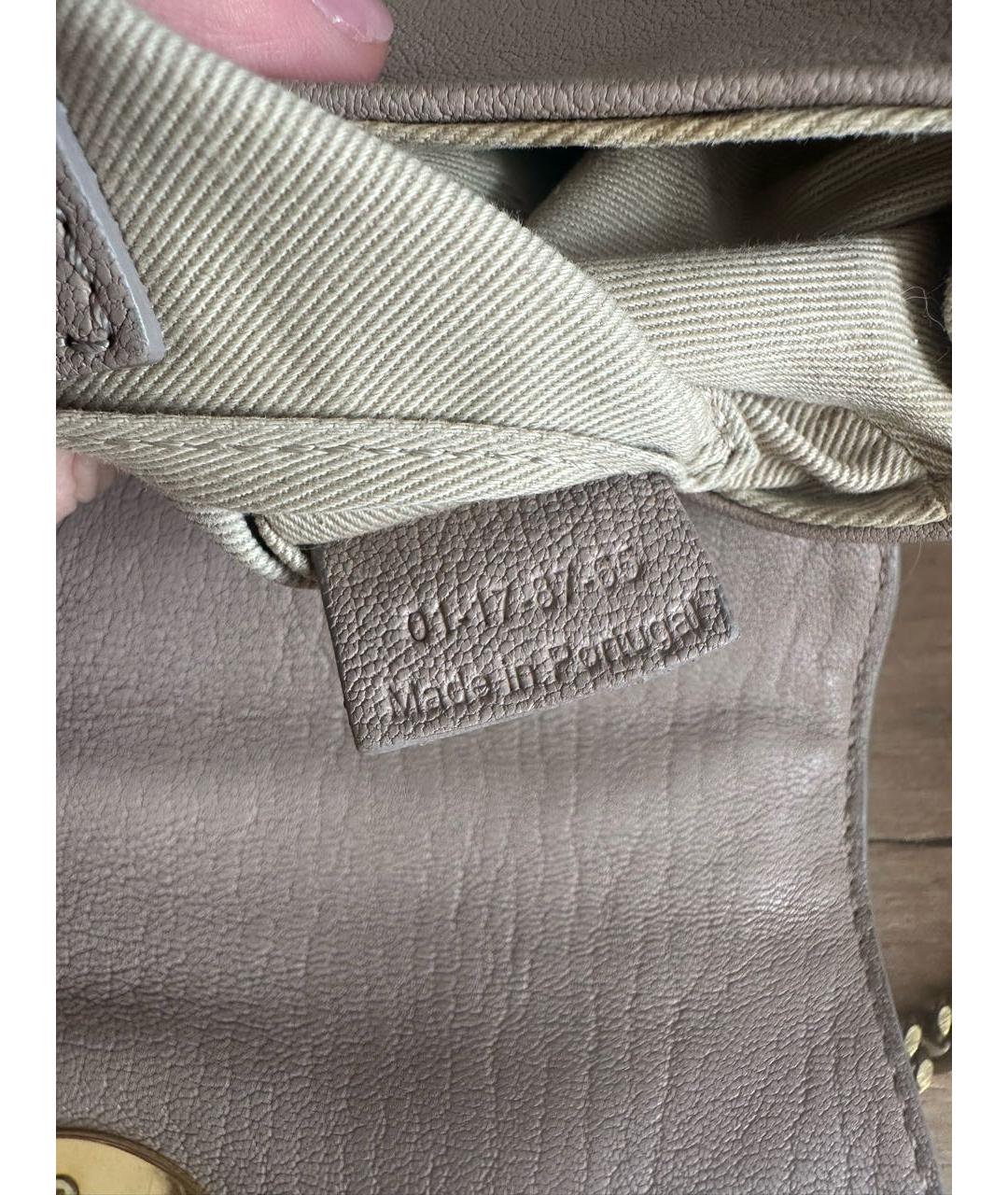 SEE BY CHLOE Бежевая кожаная сумка через плечо, фото 6