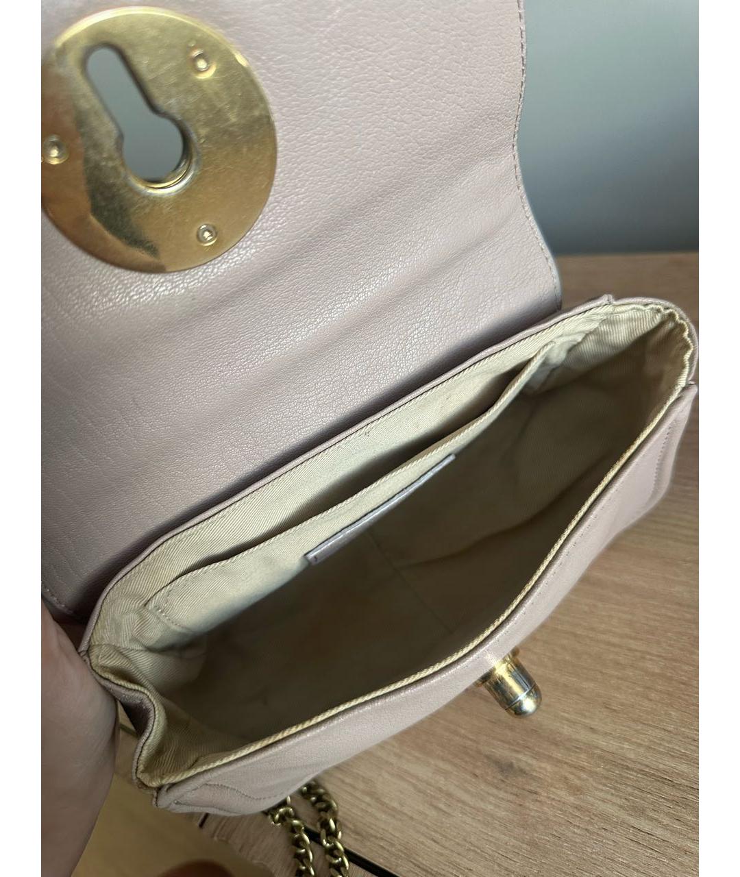 SEE BY CHLOE Бежевая кожаная сумка через плечо, фото 4
