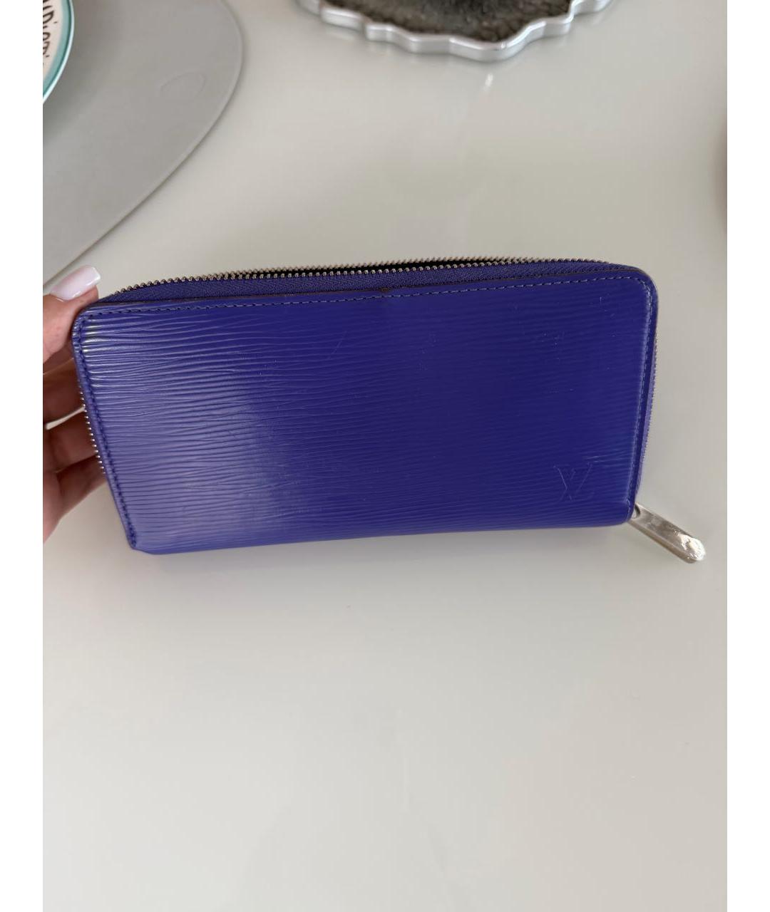 LOUIS VUITTON Фиолетовый кожаный кошелек, фото 2