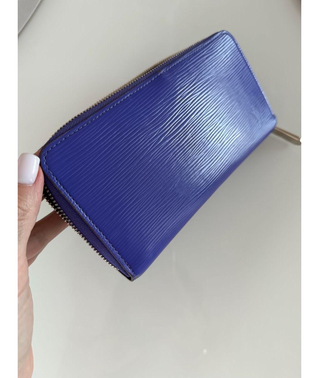 LOUIS VUITTON Фиолетовый кожаный кошелек, фото 5