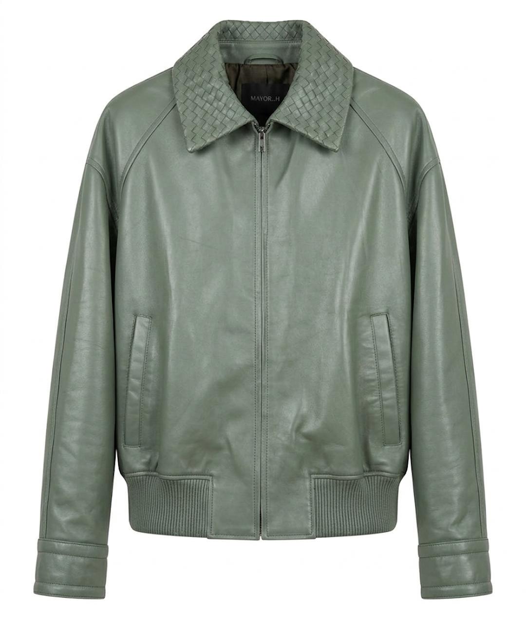 MANOKHI Хаки кожаная куртка, фото 1