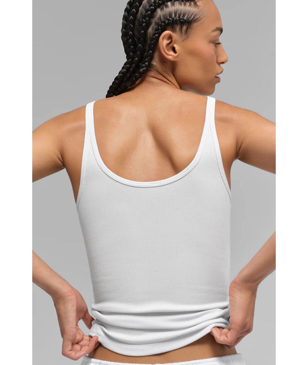 ALO YOGA Белая майка, фото 3
