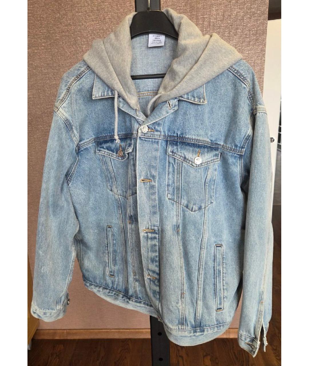 VETEMENTS Голубая хлопковая куртка, фото 8