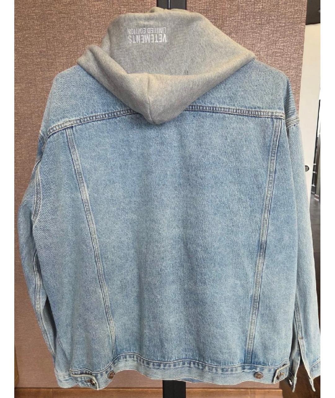 VETEMENTS Голубая хлопковая куртка, фото 2