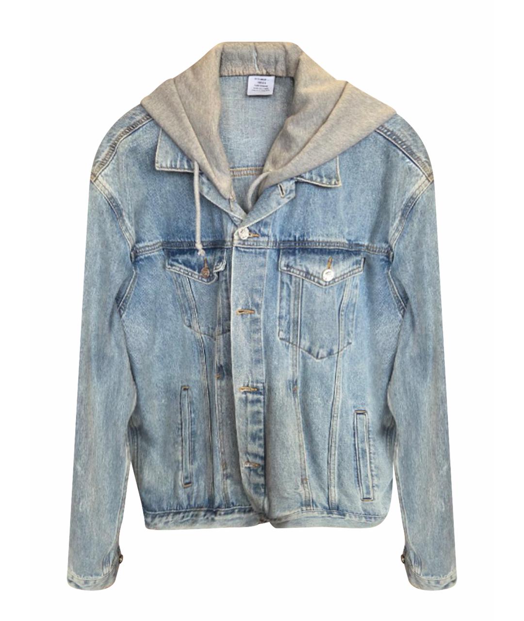 VETEMENTS Голубая хлопковая куртка, фото 1