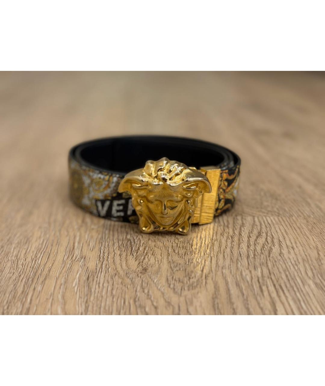 VERSACE Золотой ремень из искусственной кожи, фото 4