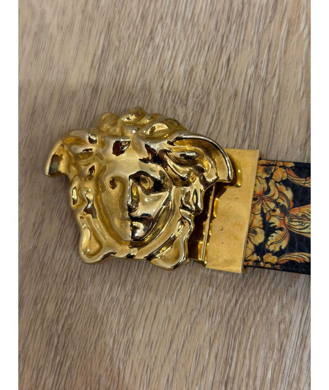 VERSACE Золотой ремень из искусственной кожи, фото 2