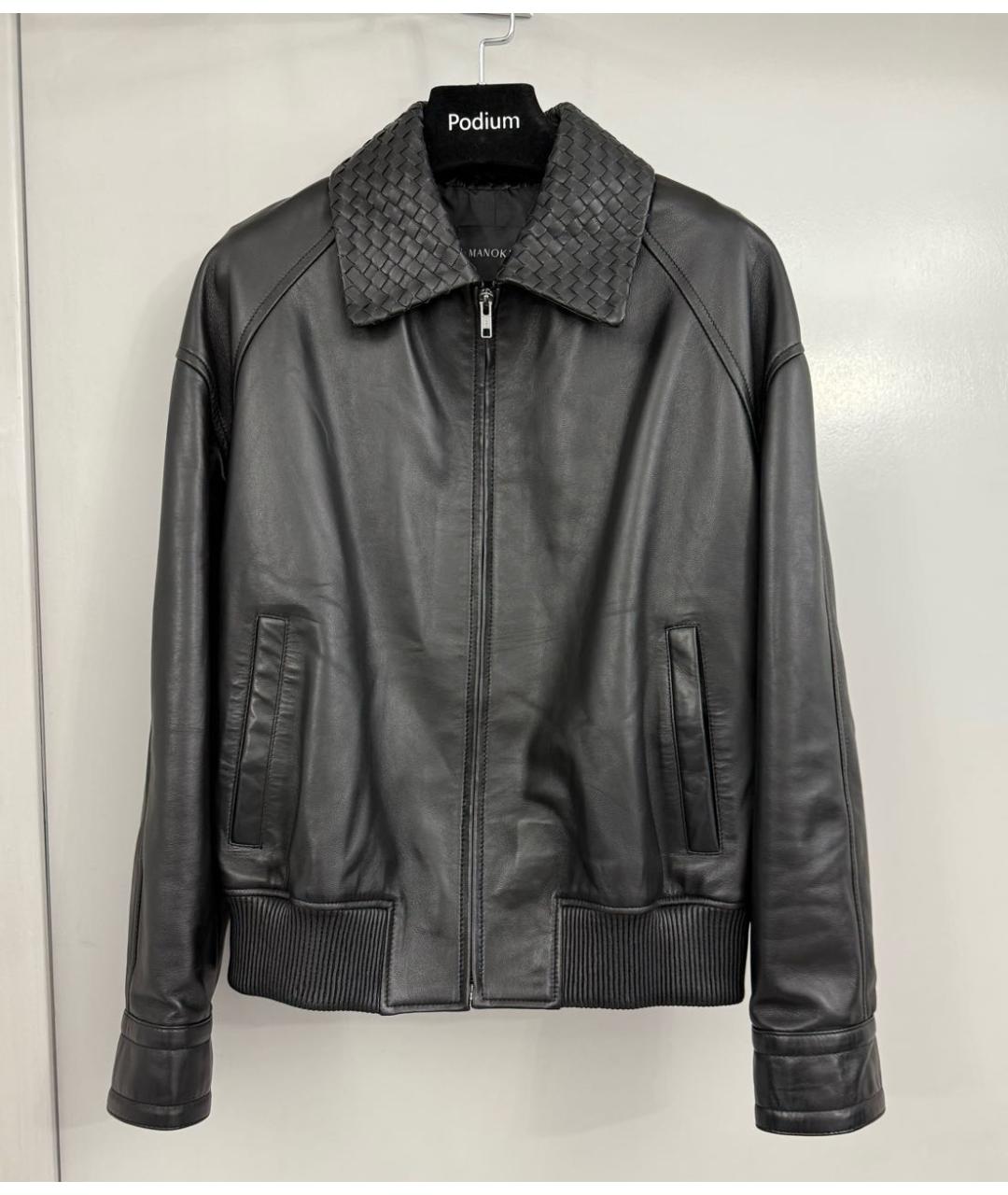 MANOKHI Черная кожаная куртка, фото 6