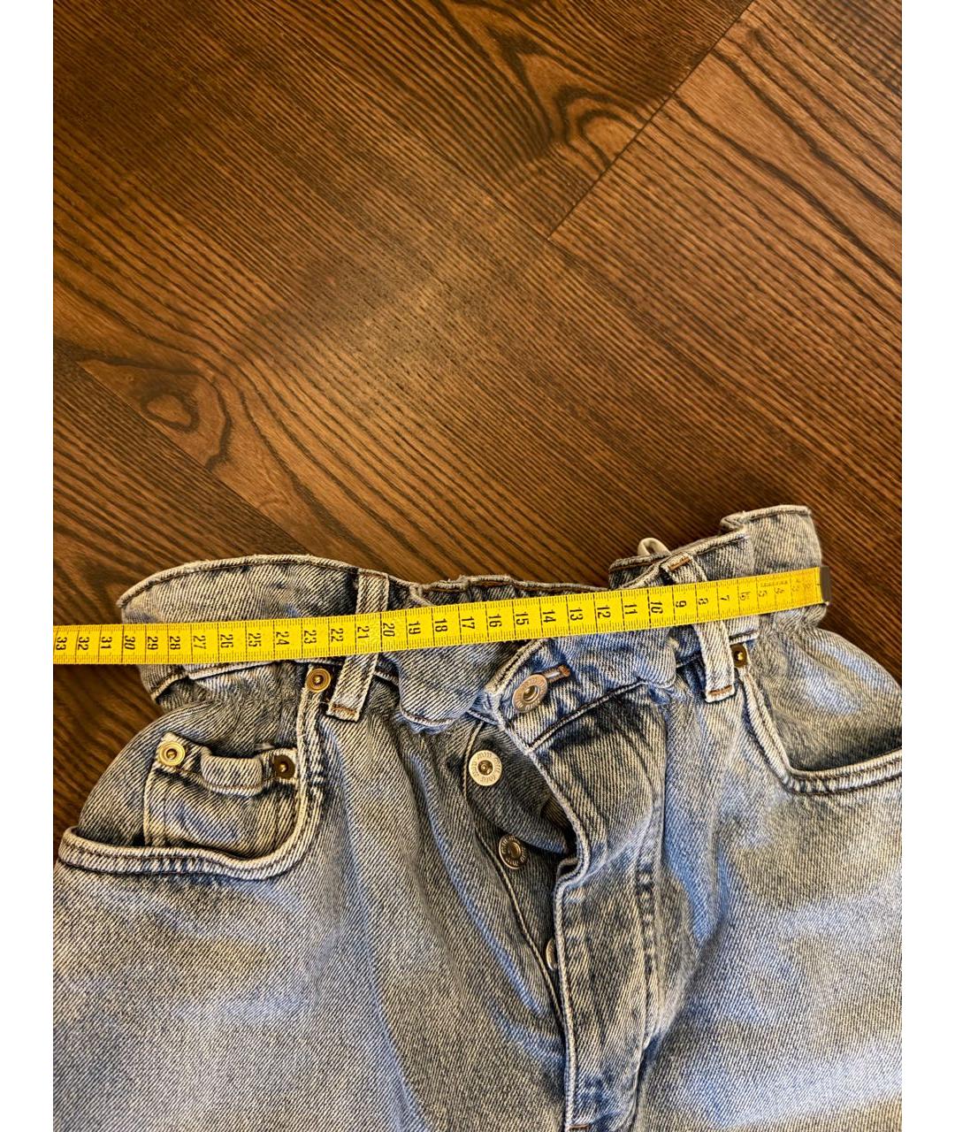 MIU MIU Голубые хлопковые джинсы клеш, фото 6